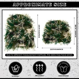 Chuarry Distressed Knitted Beanie Fuzzy Winter Hats Thick Warm Y2k Beanie Snow Knit Cap Skull for Women Men(Assorted Army Green,Regular Style)