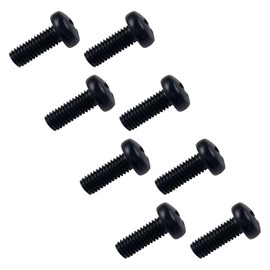 Rear License Plate Screws Black Compatible with Toyota 4Runner Camry Highlander Corolla Honda Pilot Accord CRV Civic Fit Lexus Acura M6-1.0 X 16mm 18-8 Stainless Steel 8 Pack
