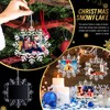 Yookeer Christmas Snowflake Hanging Photo Frame Snowflake Ornaments Christmas Photo