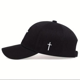 Unbranded Black Baseball Cap With White Cross #chaplain #pastor #youthpastor Ships In Box