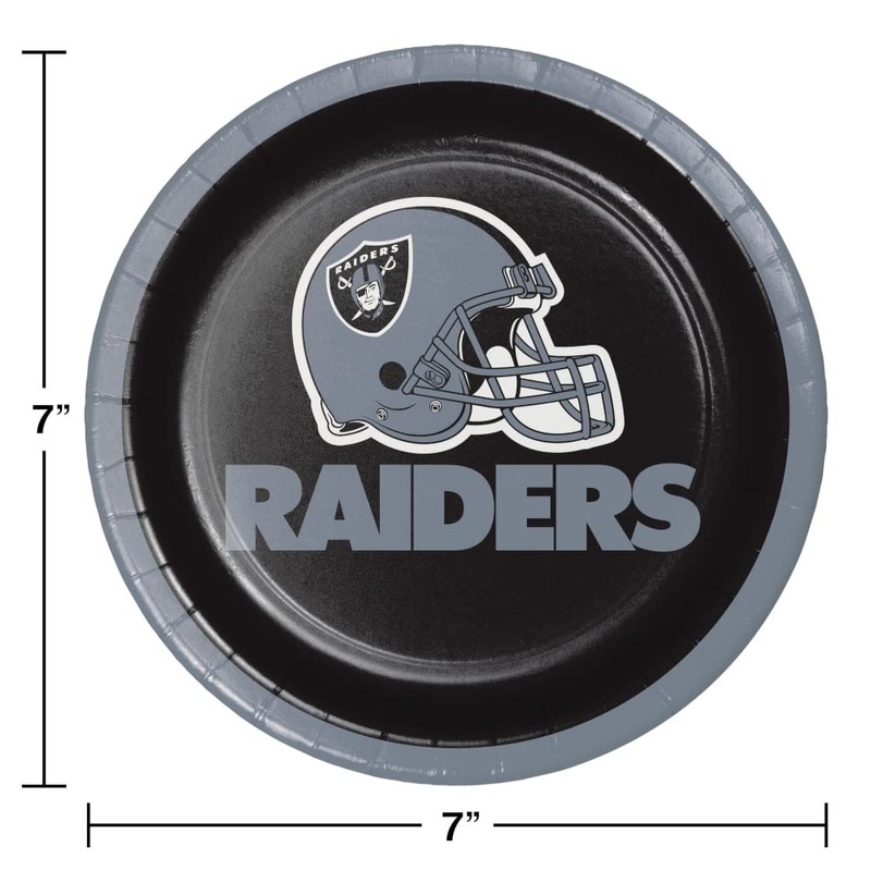 Trendware Las Vegas Raiders Dessert Plates, 24 Count