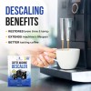 Bastion Descaling Powder Solution (6-Uses) Coffee Machine Descaler Cleaner