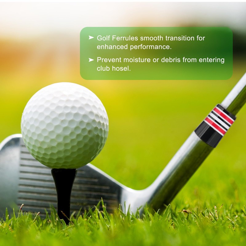 PATIKIL Golf Ferrules 0.370" Inner Diameter 4 Pack Tapered Shape