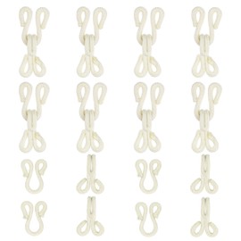 YELARXI Sewing Hooks and Eyes, 23mm Covered Hook Eye Sewing Closure Fasteners Sew on Snaps Fit for Bra Clothing Replacement Trousers Skirt Clothing DIY Craft (10 Pack, Burgundy)