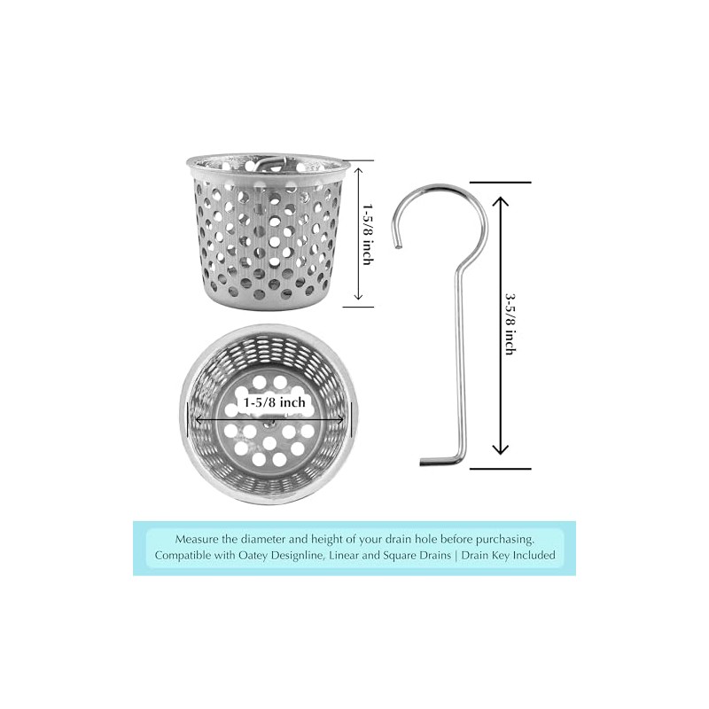 Shower Drain Strainer for Oatey Designline Shower Drain, Linear and