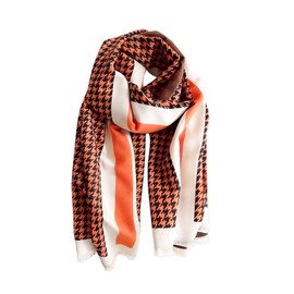 LumiSyne Winter Cashmere Scarf Shawl For Women Classic Houndstooth Pashmina Scarves With Tassel Warm Soft Long Thickened Wrap