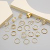 Anillos Ajustable Sortija Set De 46 Pz Dorados Mujer Joyerí