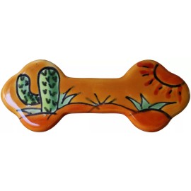 Fine Crafts Imports Mexican Handmade Talavera Ceramic Desert Drawer Pull