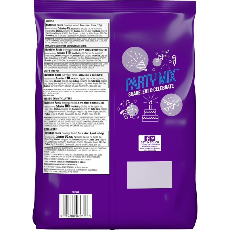 SweeTARTS Variety Party Mix, Individually Wrapped Assorted Candy, 28.6 Ounce