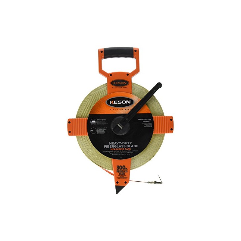 Keson OTR18M300 Open Reel Fiberglass Tape Measure Reel with Double