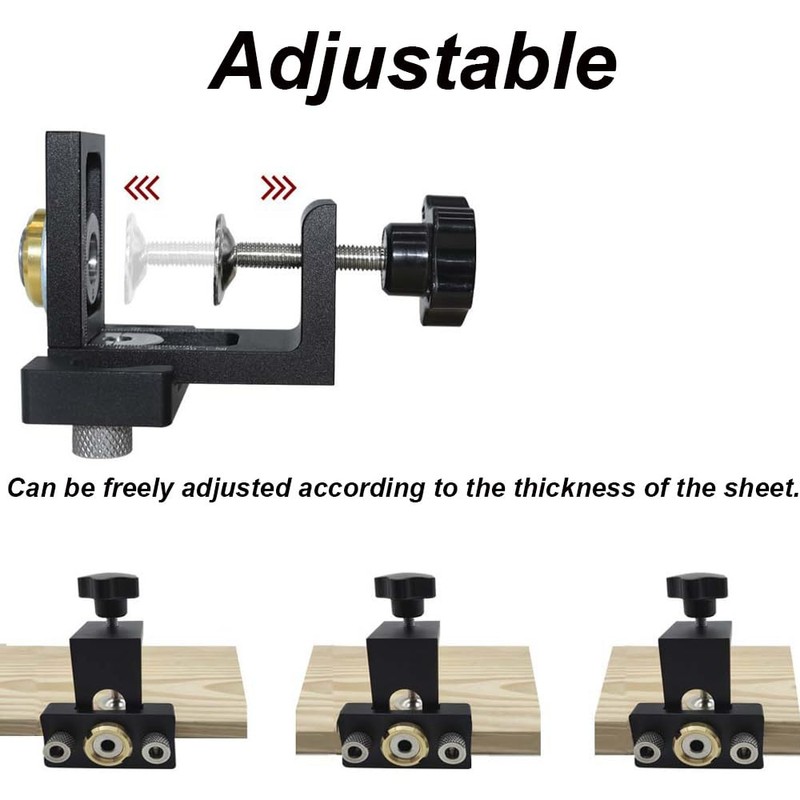 3 in 1 Pocket Hole jig kit, Self Centering Woodworking