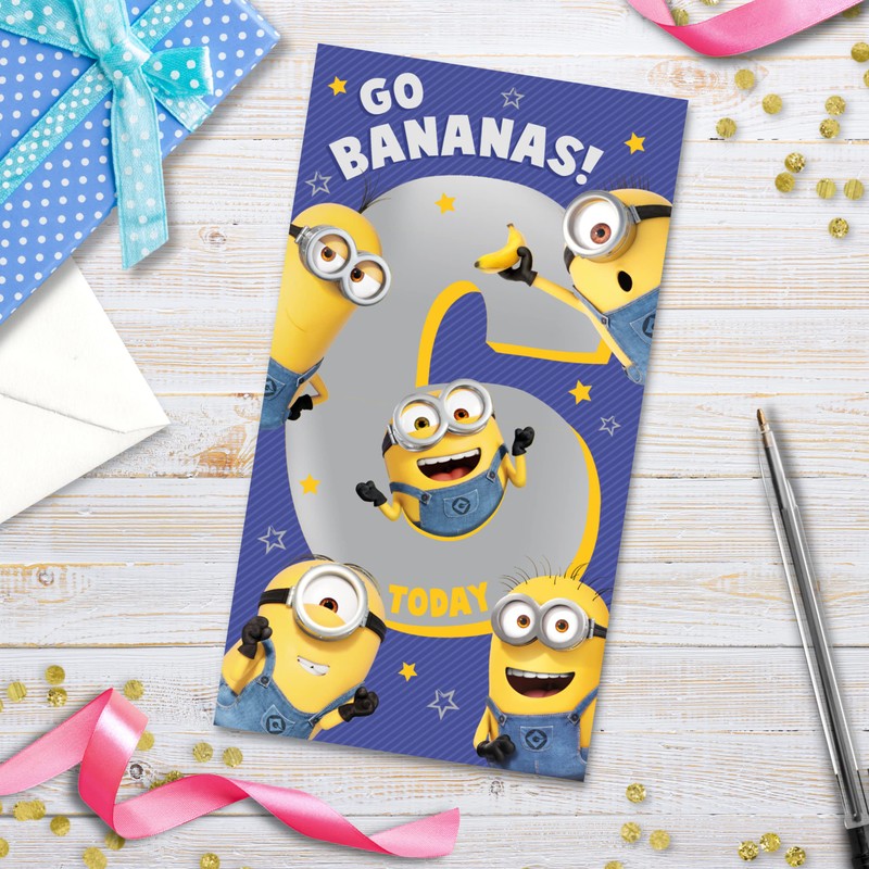 Despicable Me 2 Age 6 Birthday Card