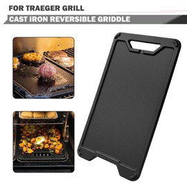 BAC609 Griddle Replacement Parts for Traeger Cast Iron Reversible Griddle Ridgeland 572 Traeger Pro Series 34 22 pro 780 Grill Griddle TFB88PUB BBQ07E BBQ070 Parts BAC382 Timberline XL Griddle Plate