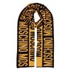 Moschino women wool scarf black - yellow