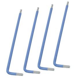 Zorveiio 3mm Ball End Allen Wrench Set,25° Angle Metric Allen Wrenches Set,Blue Hex Allen Wrench Pack of 4,Ball End L Key Wrench for Bicycle,Furniture,Equipment