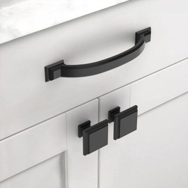 Asidrama 10 Pack 4 Inch(102mm) Matte Black Kitchen Cabinet Handles, Cabinet Pulls Kitchen Cabinet Hardware for Cupboard Drawer Pulls