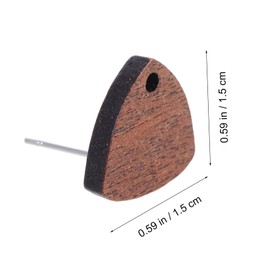 Gatuida 10pcs Triangle Wood Earring Studs Stylish DIY Jewelry Craft Supplies for Women Lightweight and Durable Wooden Earrings with Unique Modern Design for Casual and Formal Looks