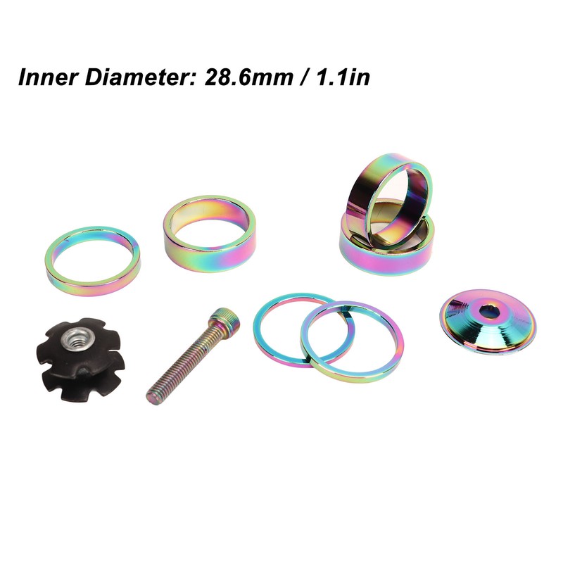 Bike Front Fork Spacer 28.6mm Headset Washer Aluminium Alloy with