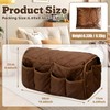 Sofa Armrest Organizer & Remote Control Holder, 14 Large Pockets,