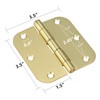 Haidms 18 Pack Satin Brass Door Hinges 3.5 Inch Bifold
