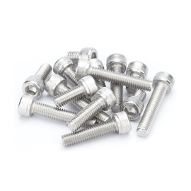 TVETE Stainless Steel Hex Head Cap Bolts Hex Head Cap Bolts Stainless Full Screws [100 Pieces] M3*10 304 Stainless Steel Hex Socket Set Screw with Knurled Corrosion Resistant Rust Proof Sturdy and