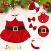 3 Pcs Dog Christmas Costumes Puppy Velvet Dress Xmas Outfits