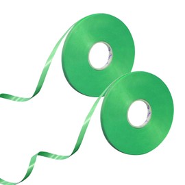 Mooshy 2 Rolls Green Curling Ribbon, 100m Green Ribbon for Balloons 5mm Width Green Balloons String 50m/roll Green Ribbons for Wedding Party Decorations Gift Wrapping Ribbon for Crafts