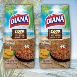 ARROZ de Coco Diana - 2 PACK 500g each - 2.2 lb in total - Coconut rice flavored rice no artificial flavors or colors - IMPORTED FROM COLOMBIA - Colombian Food