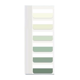 Gradient Sticky Notes Tabs, Transparent Sticky Tabs, Index Tabs, Sticky Notes Writable Annotation Tabs for Book Reading, File Classification, Book Tabs Flags, Label, Page Markers (Gradient Green L)