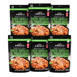 OMEALS Cheese Tortellini Good to Go Meals | Mre Meals Military 2022 Bulk, Self Heating Emergency Food Supplies, Fully Cooked Backpacking Meals and Camp Food with Extended Shelf Life | USA | 6 Pack