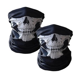 AVIL Skull Face Mask Black Set of 2 Motorcycle Bike Bicycle Airsoft
