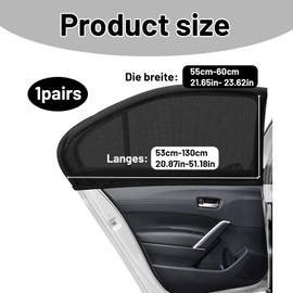 Car Window Shades for Baby, 2Pcs Stretchable Car Window Shade, Nylon Mesh Sunshade, Universal Fit for SUVs, Jeeps, and Trucks, High Elastic Shades for Window Baby