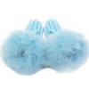 Women Genuine Lambskin Leather Winter Lined Gloves with Fox Fur