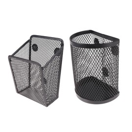 PortaláPices MagnéTico De Red De Hierro, Lapicero MetáLico Para Escritorio, Organizador De Oficina Y Hogar, Contenedor De BolíGrafos En Forma Semicircular Y Cuadrada, Ideal Para Suministros Escolares