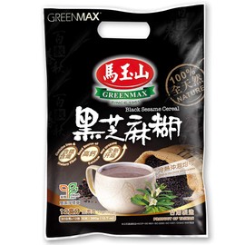 GREENMAX - Black Sesame Cereal (12.7 Oz / 12 Sachets) - Natural Ingredients, Healthy, Vegetarian