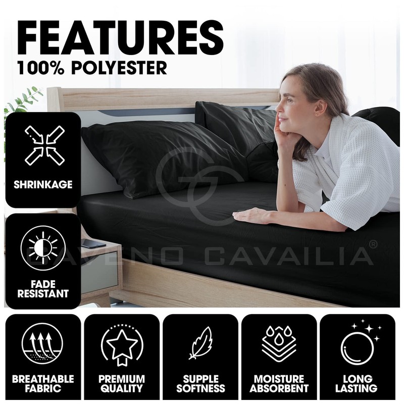 Microfiber Pillow Cases 2 Pack - Plain Dyed Housewife Pillowcases