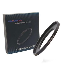 YAMAFOO 37mm to 52mm Step-Up Ring/Step Down Rings Filter Adapter for All Brands UV ND CPL Metal Ring Step-Up Rings Adapter Filter,Black (37-52)