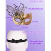 Ubauta Red/Black Butterfly Rhinestone Metal Venetian Women Mask for Masquerade/Mardi