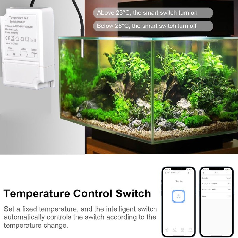 WiFi Digital Temperature Controller Wireless Temperature Controller Thermostat with App