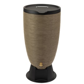 RTS Home Accents Newport Sandstone Rain Barrel with Stand and Lid