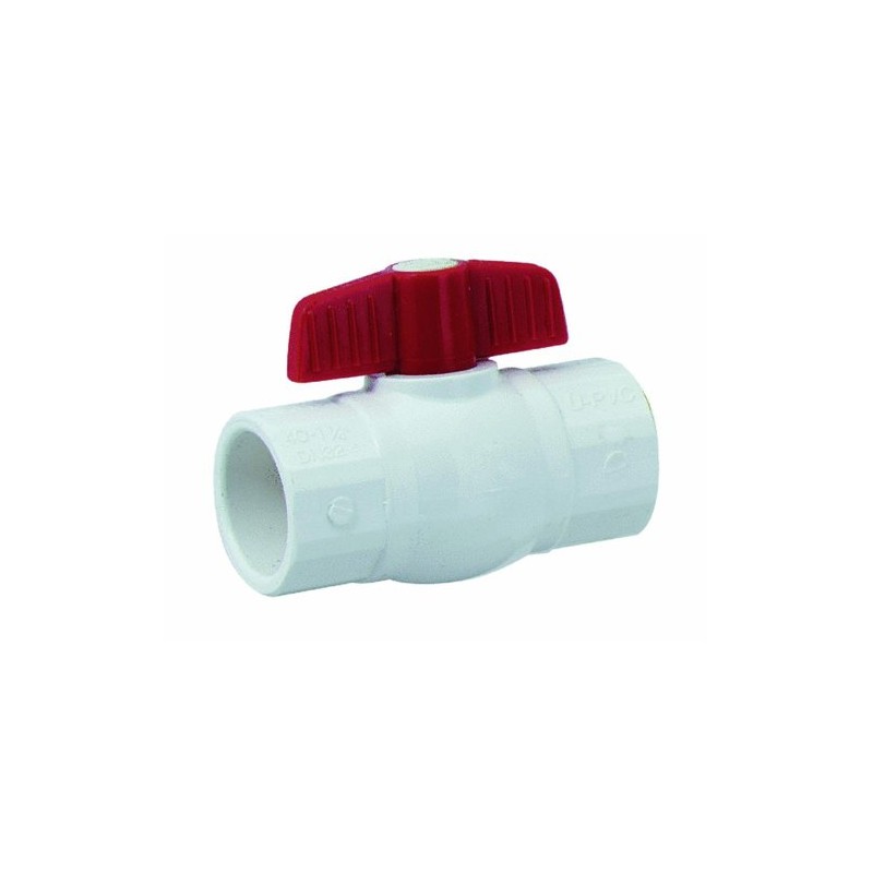 White Threaded Ball Valve 1-1/4"