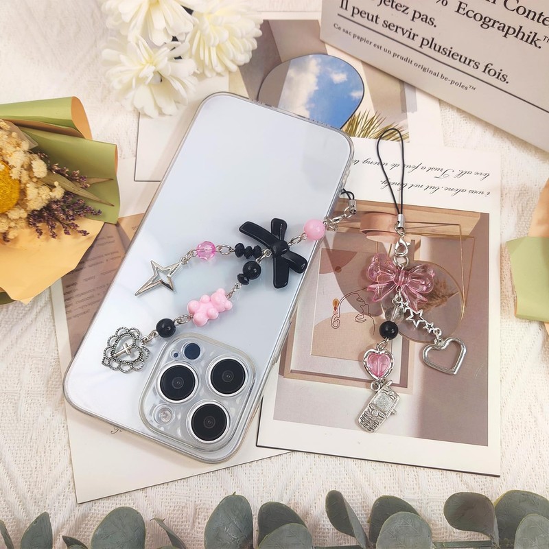 Homvog 1-4PCS Cute Phone Charms Aesthetic Y2K Cell Phone Charms