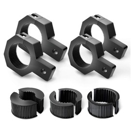 Nilight 90023D 4-Pack Standard 4PCS Mounting Bracket Kit LED Off Road Light Vertical Bar Tube Clamp Roof Roll Cage Holder,2 Years Warranty Black