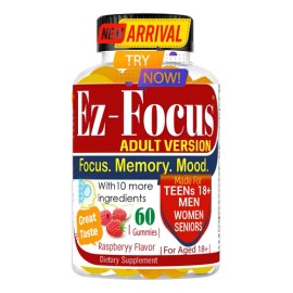 Gomitas Ez-focus Para Memoria, Enfoque Y Ánimo - 60 Ct