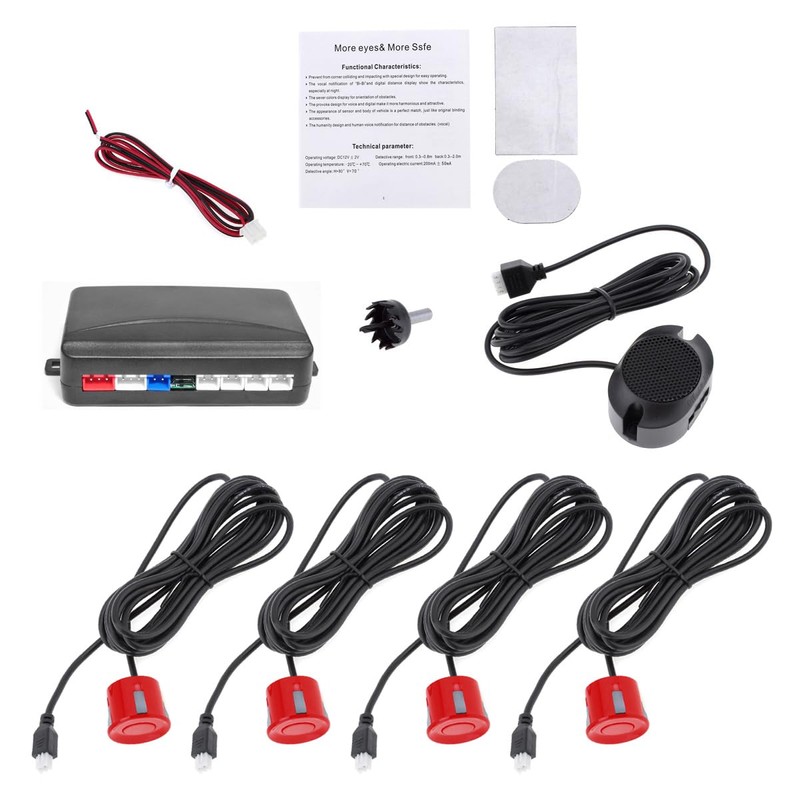 ePathChina Car Parking Sensor System, 4 Sensors Buzzer Car Reverse
