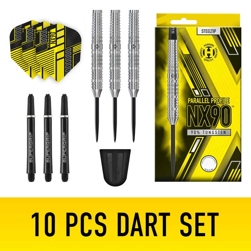Harrows NX90 90% Tungsten Darts | Steel Tip Darts Set