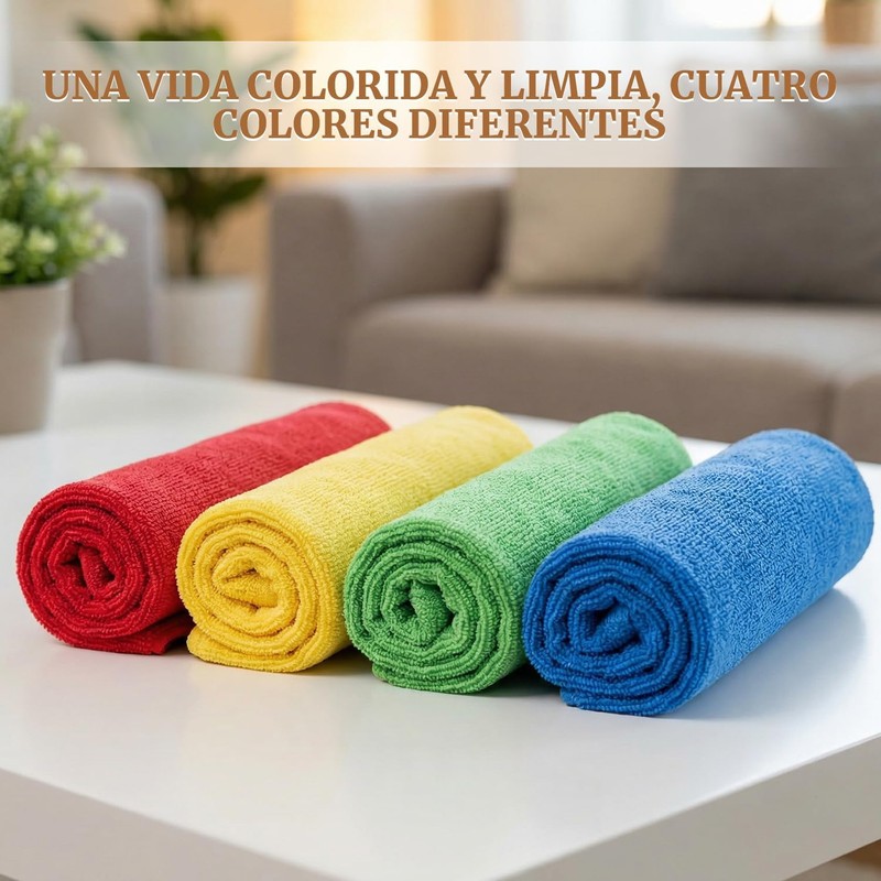 Paños de Limpieza de Microfibra Sugarzoon 20 Piezas 30x30 cm
