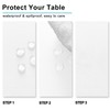 Hiasan White Tablecloth for Rectangle Tables - Waterproof and Spillproof