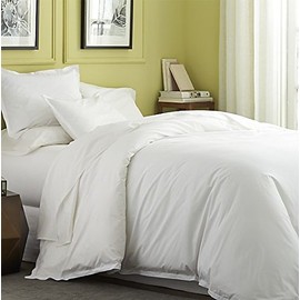 Hachette] DOUBLE SIZE WHITE 100% EGYPTIAN COTTON FITTED SHEET IN 200 THREAD COUNT 200TC PLAIN