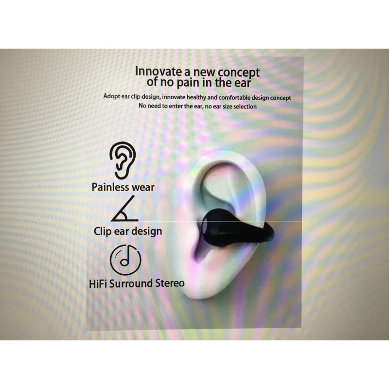 Ring EAR Earbuds Wireless Bluetooth, Q80 Ring clip protection Earbuds